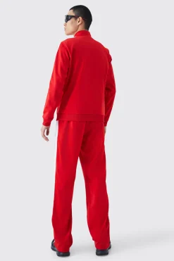 boohooMAN Relaxed Tricot Zip Detail Tracksuit | UK| Tracksuits
