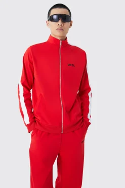 boohooMAN Relaxed Tricot Zip Detail Tracksuit | UK| Tracksuits