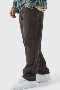 boohooMAN Relaxed Twill Overdye Carpenter Trousers | UK| Trousers