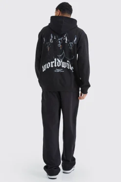 boohooMAN Relaxed Worldwide Graphic Joggers | UK| Trousers|Joggers