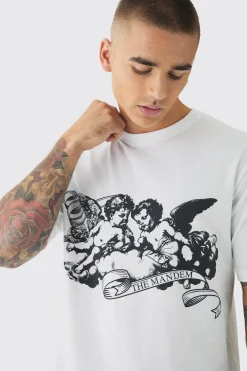 Renaissance Print T-Shirt | UK^boohooMAN New