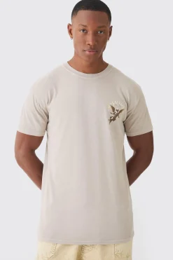 Renaissance Print Wash T-shirt | UK^boohooMAN Sale