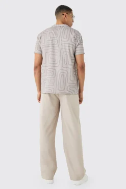 boohooMAN Revere Abstract Print Shirt | UK| Shirts