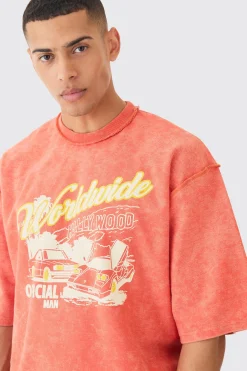 boohooMAN Reverse Loopback Printed Half Sleeve Sweatshirt | UK| Hoodies & Sweatshirts