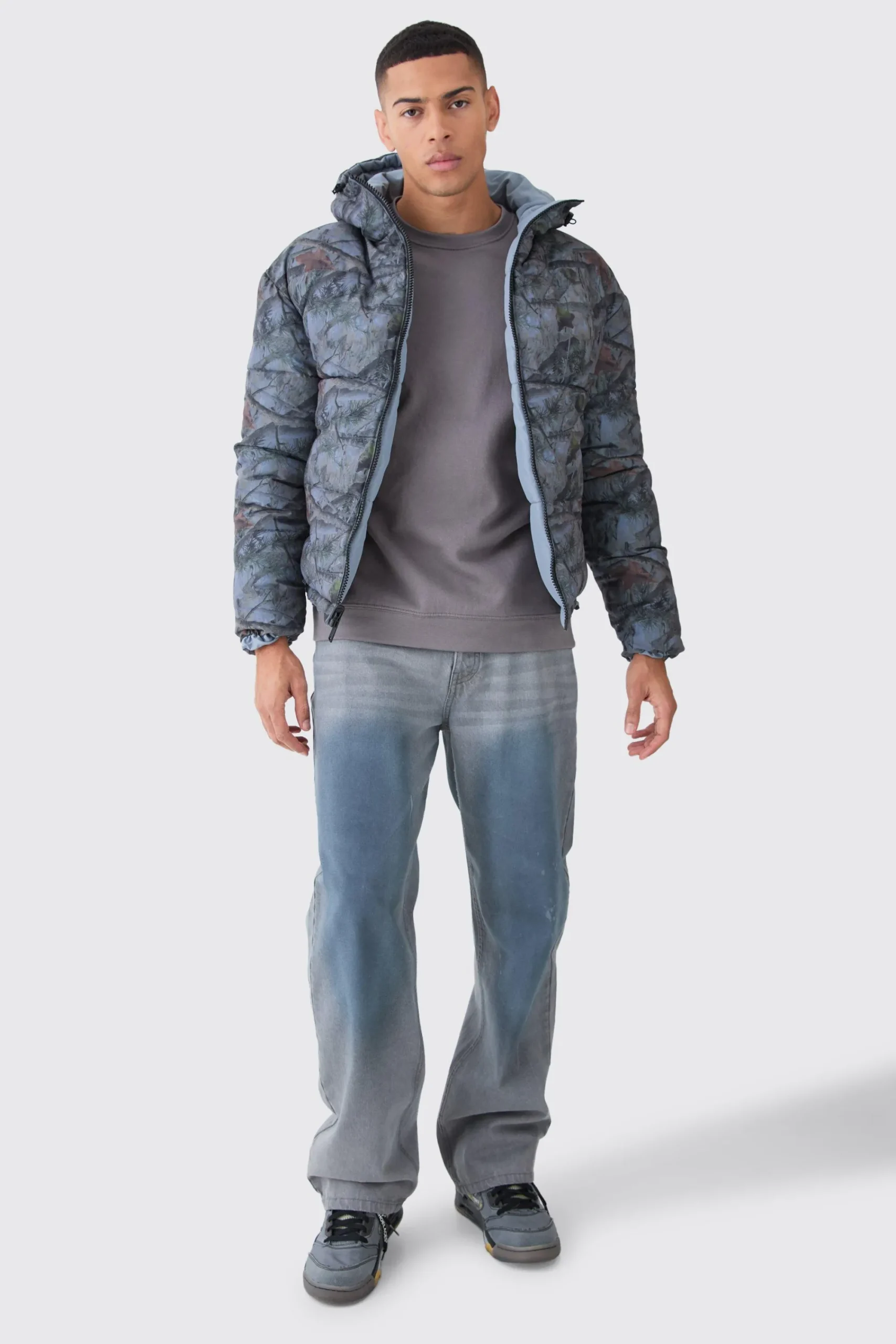 boohooMAN Reversible Camo Puffer Jacket | UK| Coats & Jackets