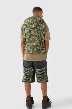 Reversible Camo Twill Gilet | UK^boohooMAN Hot