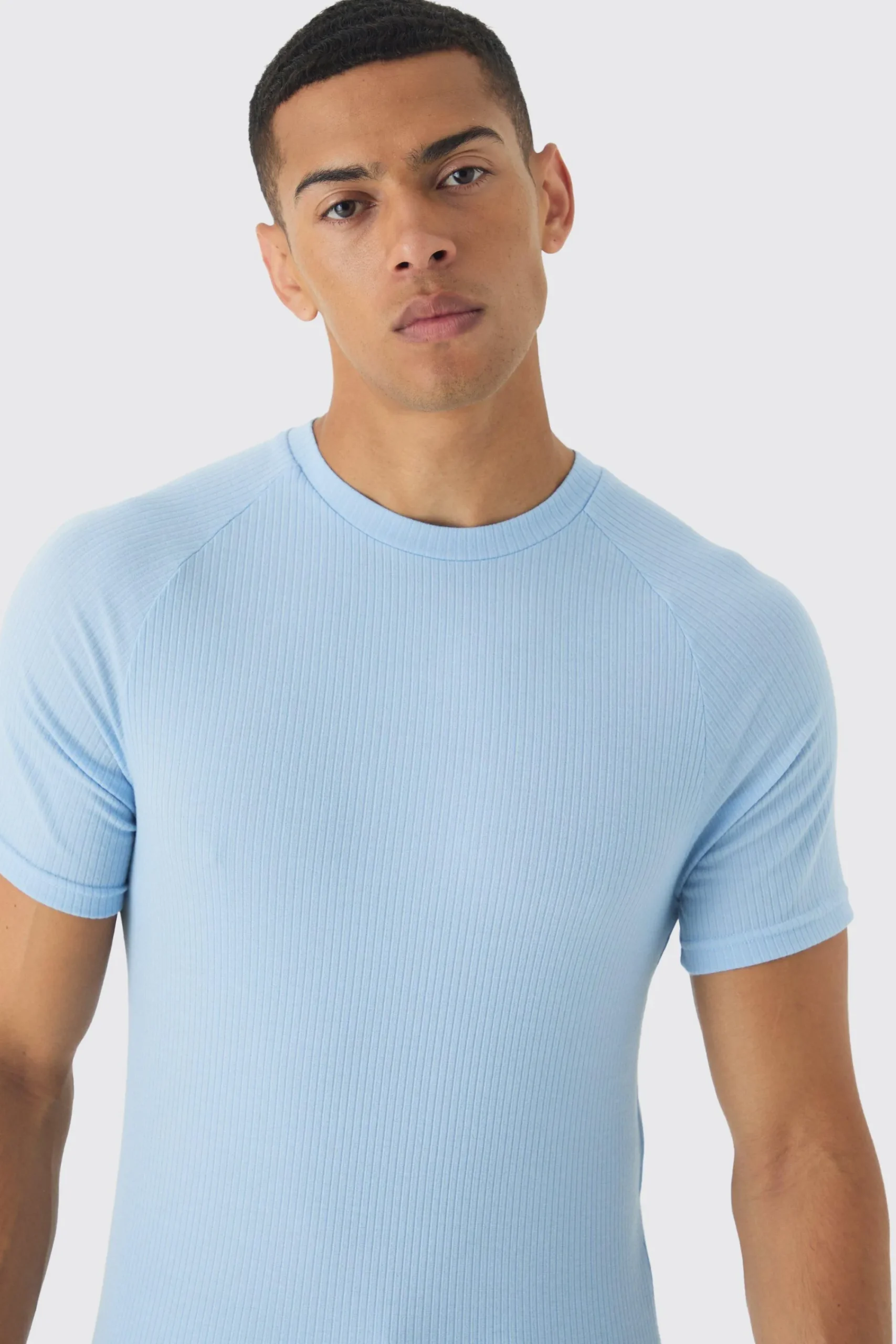 Rib Athlete Raglan T-shirt | UK^boohooMAN New