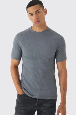 Rib Athlete Raglan T-shirt | UK^boohooMAN Sale