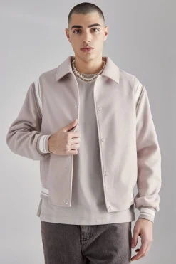 boohooMAN Rib Detail Bomber Jacket | UK| Coats & Jackets