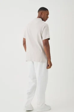 Rib Jersey Pocket Polo | UK^boohooMAN Outlet