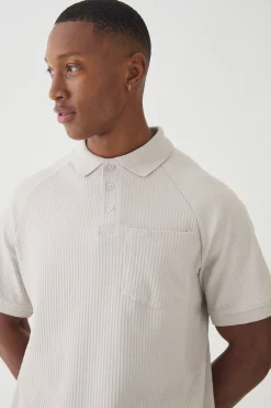 Rib Jersey Pocket Polo | UK^boohooMAN Outlet