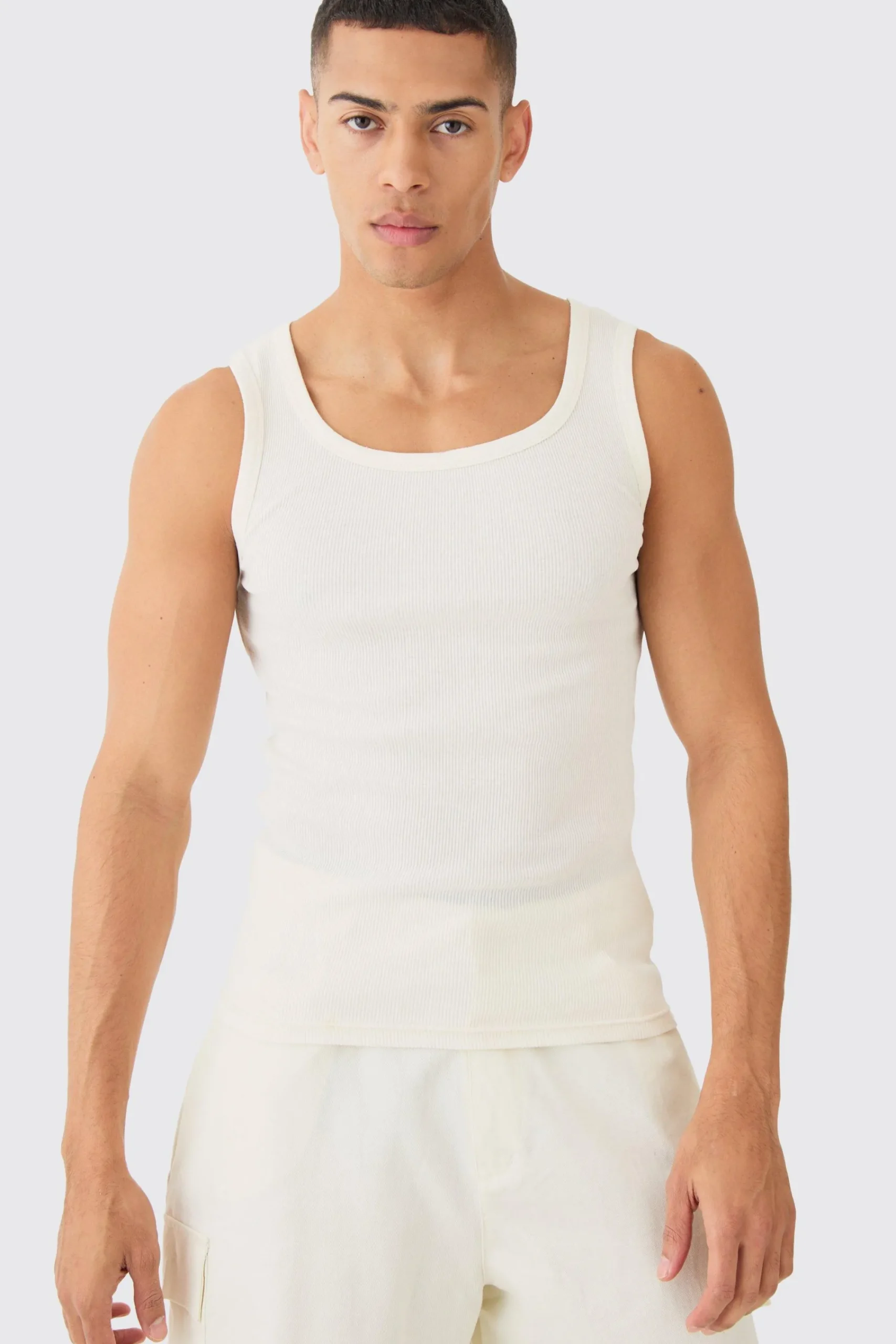 Ribbed Muscle Fit Vest | UK^boohooMAN Discount