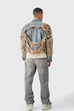 boohooMAN Ripped Denim Jacket And Jeans Set | UK| Sets & Co-Ords