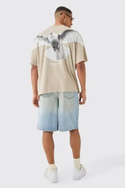 boohooMAN Ripped Dirty Wash Denim Jorts In | UK| Shorts