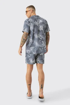 boohooMAN Ripstop Camo Shirt & Short Swim Short Set | UK| Sets & Co-Ords