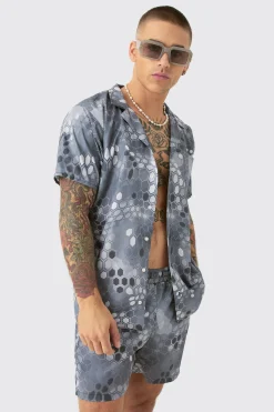 boohooMAN Ripstop Camo Shirt & Short Swim Short Set | UK| Sets & Co-Ords