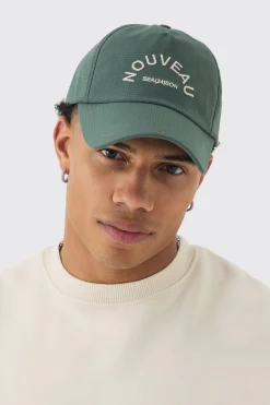boohooMAN Ripstop Embroidered Graphic Cap In | UK| Hats & Caps