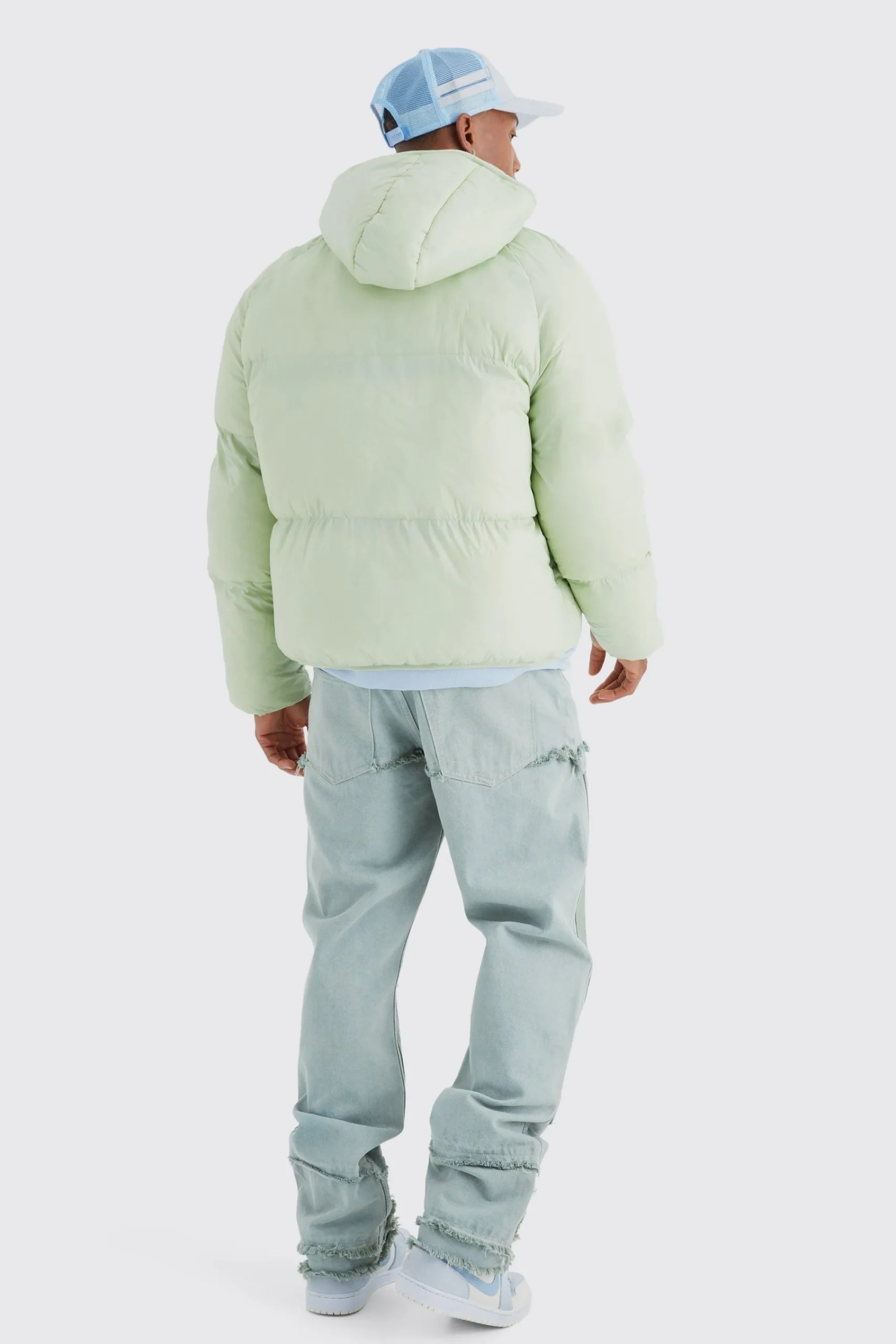 boohooMAN Sheen Quilted Nylon Puffer With Hood | UK| Coats & Jackets