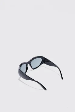 boohooMAN Shield Lens Metallic Frame Sunglasses | UK| Sunglasses