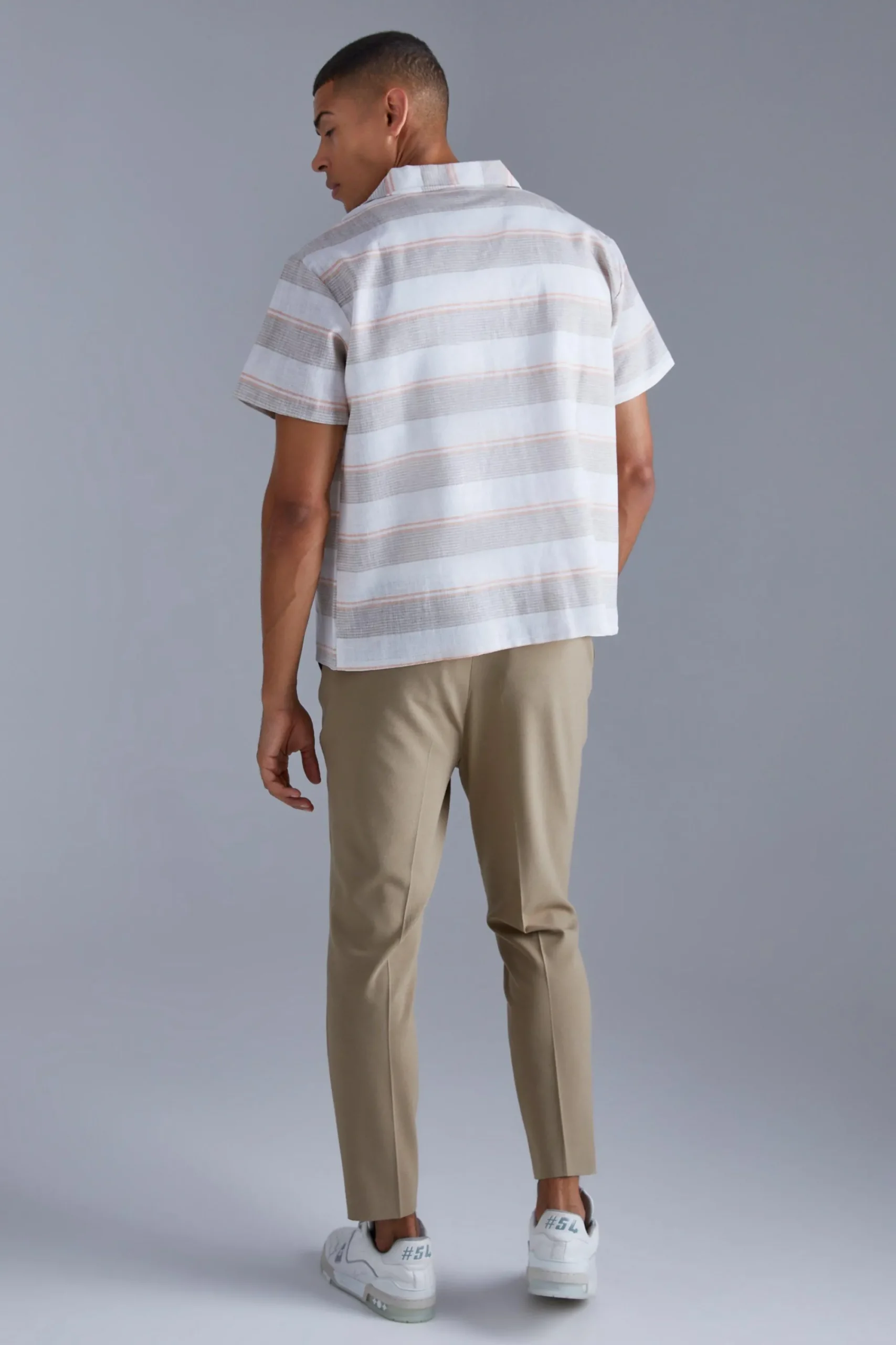 boohooMAN Short Sleeve Boxy Colour Pop Stripe Shirt | UK| Shirts
