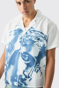 boohooMAN Short Sleeve Boxy Double Statue Shirt | UK| Shirts