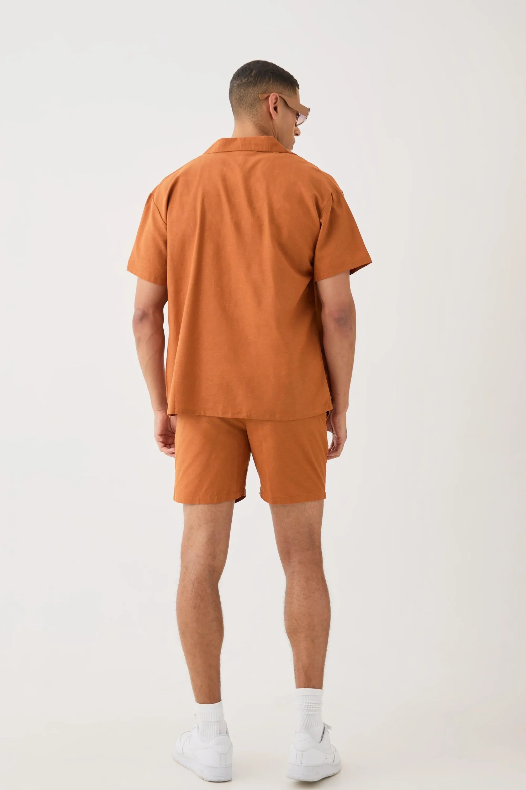 boohooMAN Short Sleeve Boxy Linen Shirt & Short Set | UK| Sets & Co-Ords