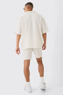 boohooMAN Short Sleeve Boxy Textured Set | UK| Sets & Co-Ords