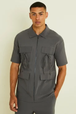 boohooMAN Short Sleeve Cargo Pocket Boxy Shirt | UK| Sets & Co-Ords