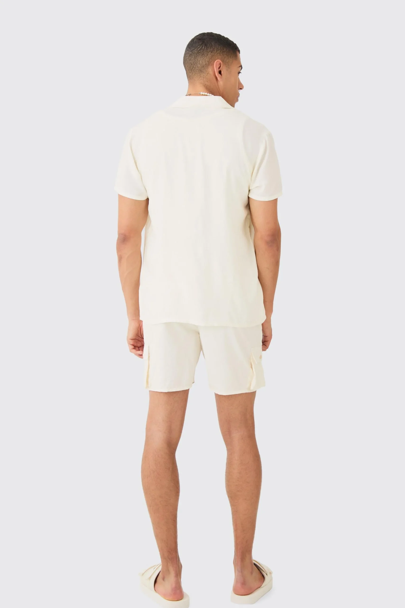 boohooMAN Short Sleeve Cargo Pocket Shirt & Swim Set | UK| Sets & Co-Ords