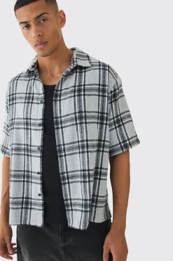 boohooMAN Short Sleeve Checked Oversized Shirt | UK| Shirts