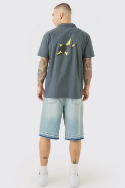 boohooMAN Short Sleeve Concealed Placket Moto Poplin Shirt | UK| Shirts