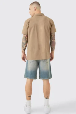 boohooMAN Short Sleeve Concealed Placket Moto Poplin Shirt | UK| Shirts