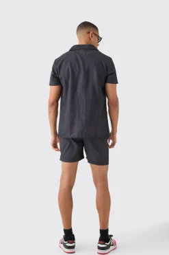 boohooMAN Short Sleeve Flame Shirt & Swim Set | UK| Sets & Co-Ords