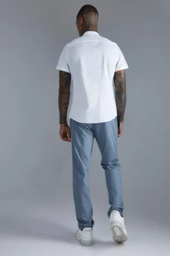 boohooMAN Short Sleeve Grandad Slim Shirt | UK| Shirts