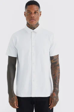 boohooMAN Short Sleeve Jersey Slim Fit Shirt | UK| Shirts