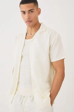 boohooMAN Short Sleeve Linen Shirt & Short Set | UK| Sets & Co-Ords