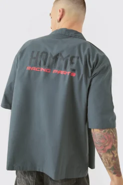 boohooMAN Short Sleeve Moto Poplin Shirt | UK| Shirts