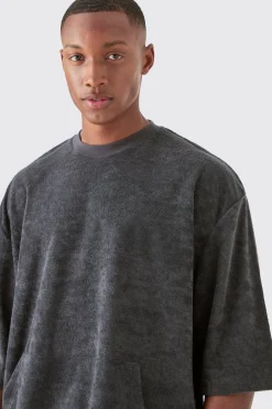 boohooMAN Short Sleeve Oversized Boxy Towelling Sweat Short Tracksuit | UK| Tracksuits