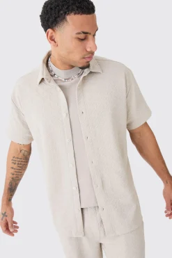 boohooMAN Short Sleeve Oversized Diamond Stretch Shirt & Trouser | UK| Sets & Co-Ords