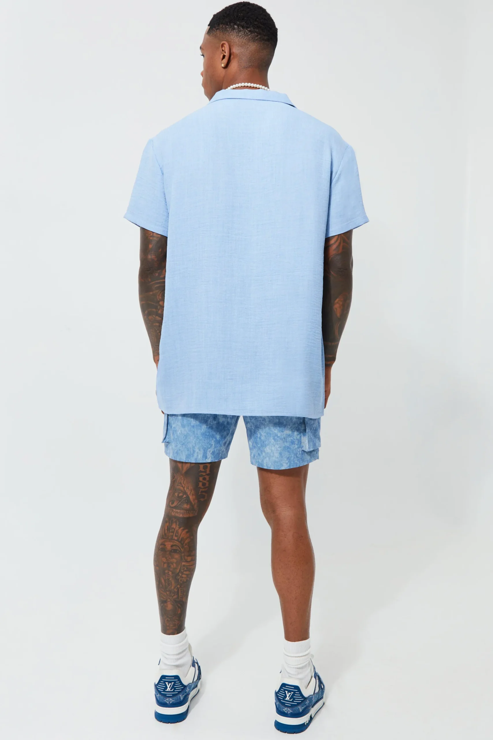 boohooMAN Short Sleeve Oversized Linen Revere Shirt | UK| Shirts