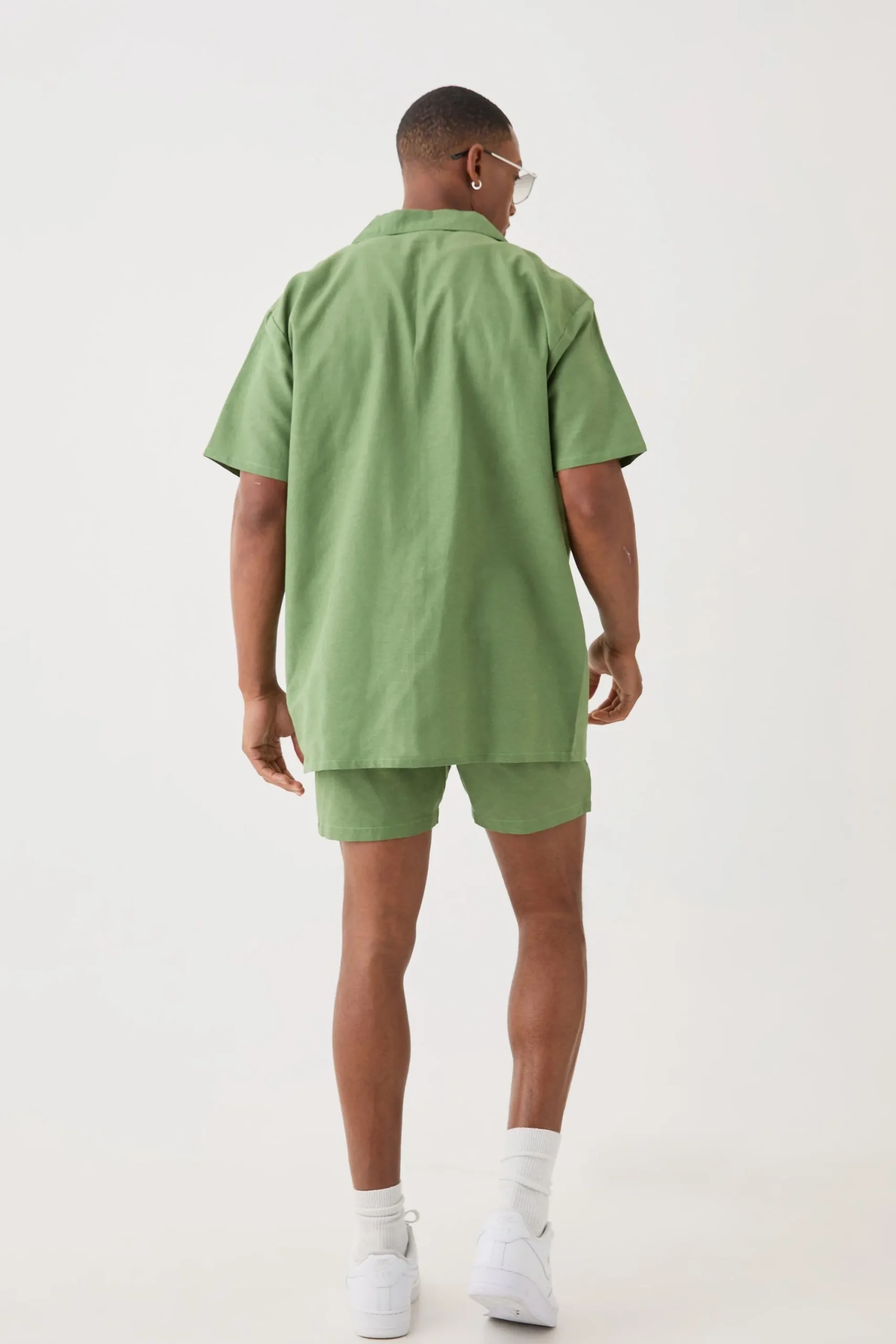 boohooMAN Short Sleeve Oversized Linen Shirt & Short Set | UK| Sets & Co-Ords