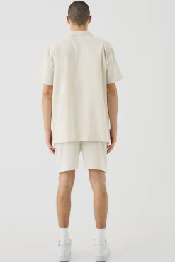 boohooMAN Short Sleeve Oversized Linen Shirt & Short | UK| Sets & Co-Ords