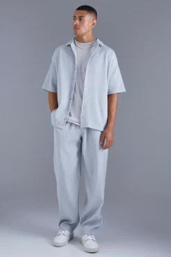 boohooMAN Short Sleeve Pleated Oversized Shirt | UK| Shirts