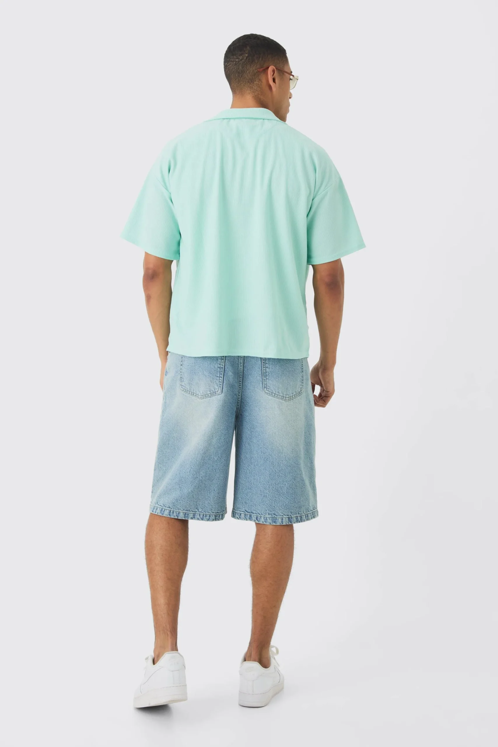 boohooMAN Short Sleeve Ribbed Boxy Shirt | UK| Shirts
