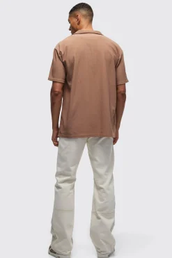 boohooMAN Short Sleeve Ribbed Oversized Shirt | UK| Shirts