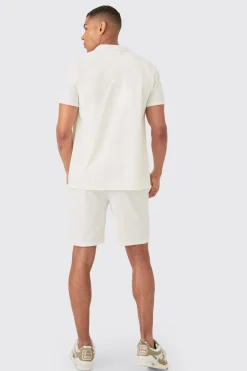 boohooMAN Short Sleeve Ribbed Shirt | UK| Shirts