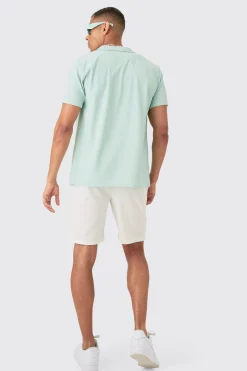 boohooMAN Short Sleeve Ribbed Shirt | UK| Shirts