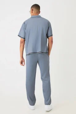 boohooMAN Short Sleeve Satin Boxy Floral Shirt & Trouser | UK| Sets & Co-Ords