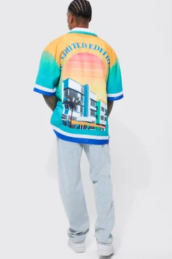 boohooMAN Short Sleeve Slub Boxy Oversized Graphic Shirt | UK| Shirts