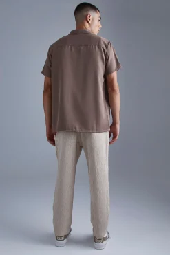 boohooMAN Short Sleeve Soft Twill Smart Shirt | UK| Shirts